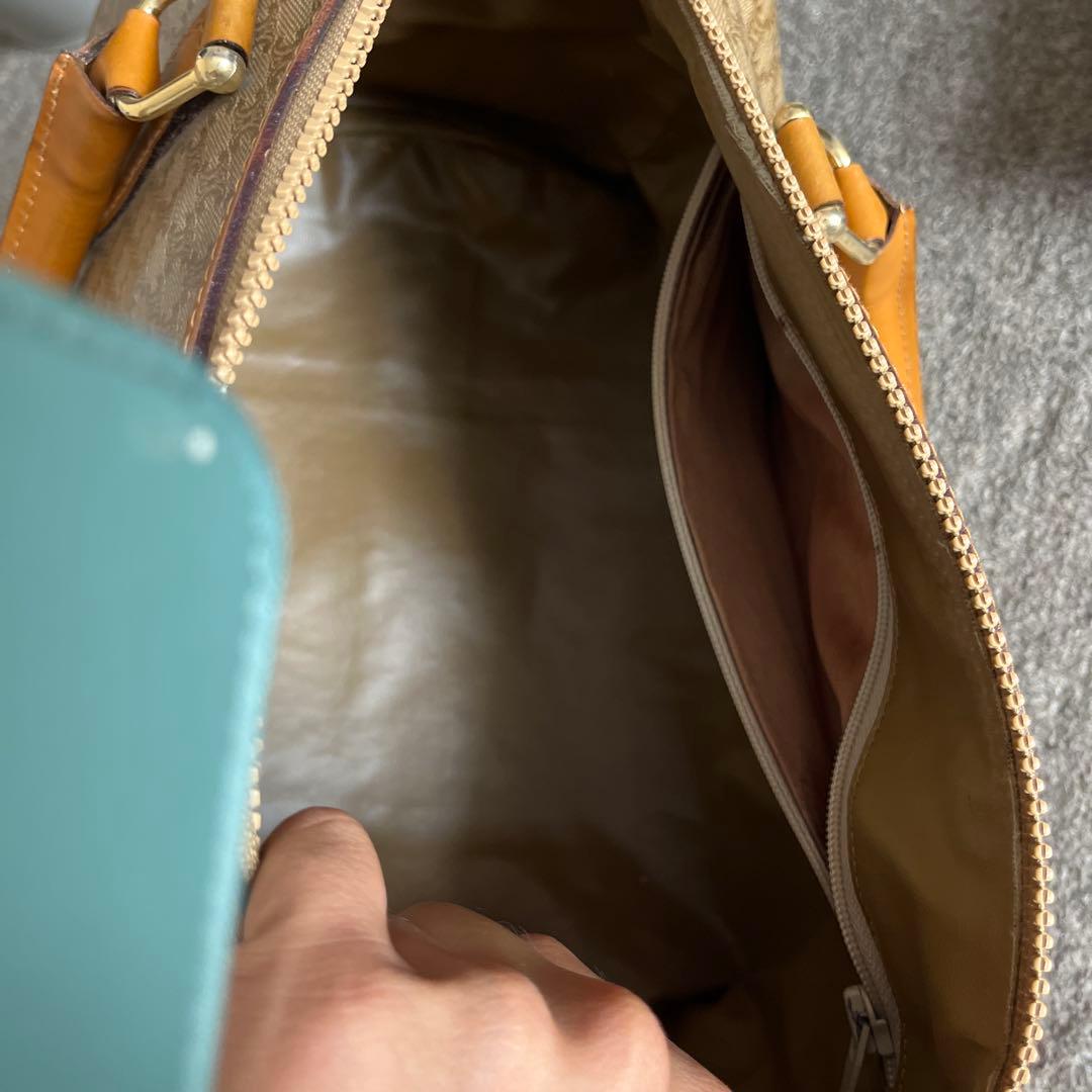 CELINE ボストンバッグ ベージュ キャンバス