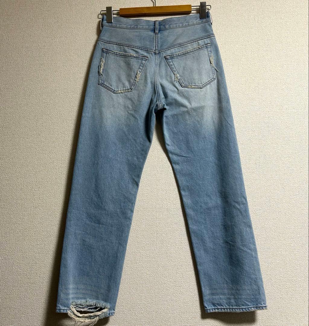 ATTISESSION ストレートデニムパンツ　494 ダメージ加工