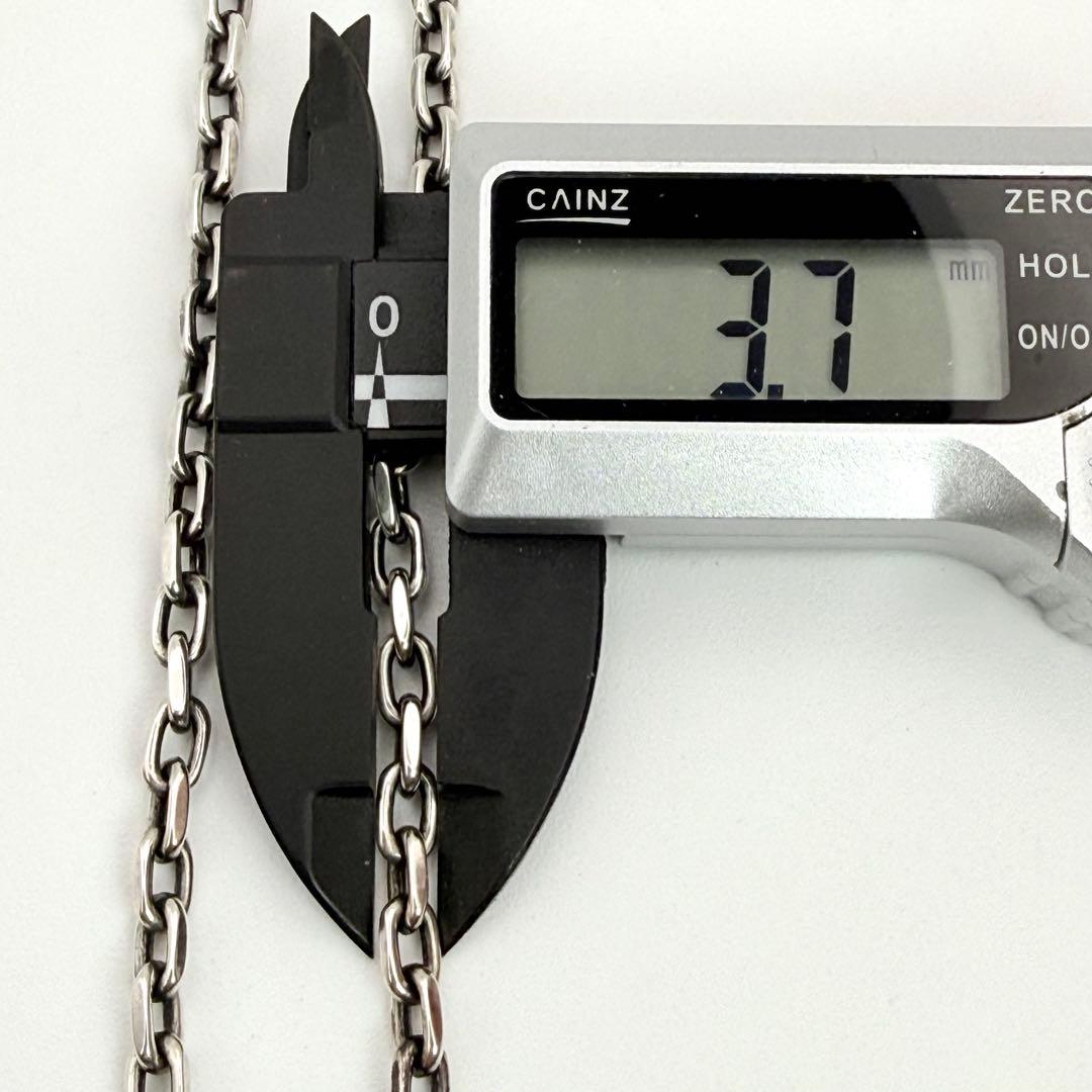 ●【美品】SILVER925 アズキチェーン 3.7mm幅 50cm