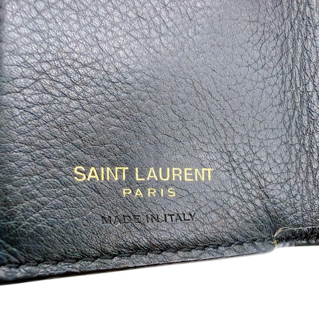 サンローラン パリ レザー YSLロゴ 三つ折り財布 SAINTLAURENT