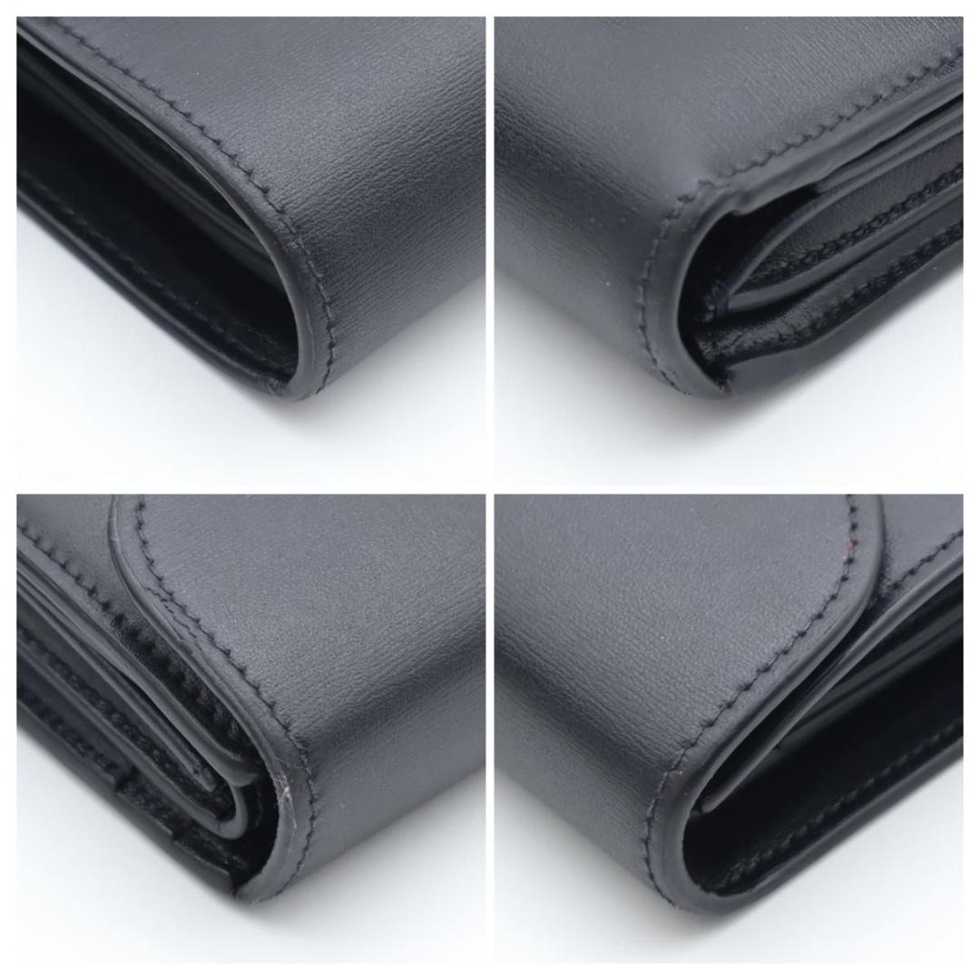 【極美品】CELINE スモールフラップウォレット　三つ折り財布　黒