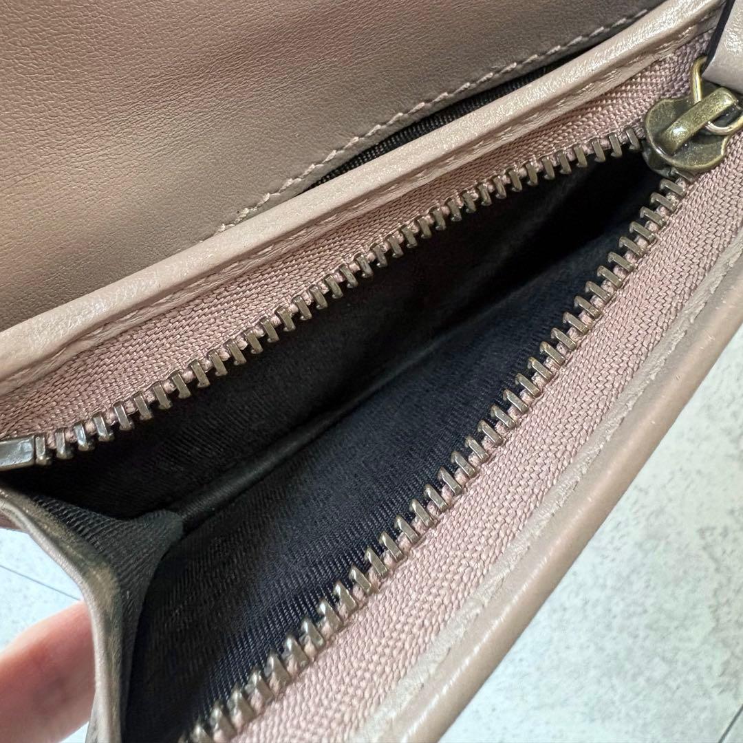 リ*コ様 GUCCI グッチ　GGマーモント　ミニ財布　二つ折り財布