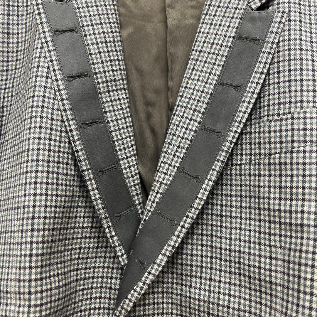Paul Smith グリーン系チェック テーラードジャケット M