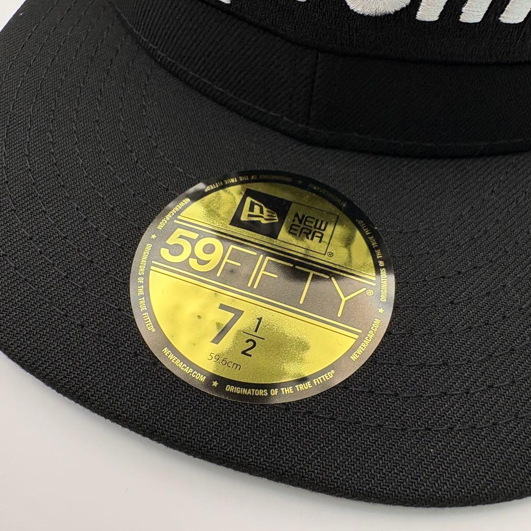 Supreme×NEWERAコラボ　ベースボールキャップ7 1/2 ブラック