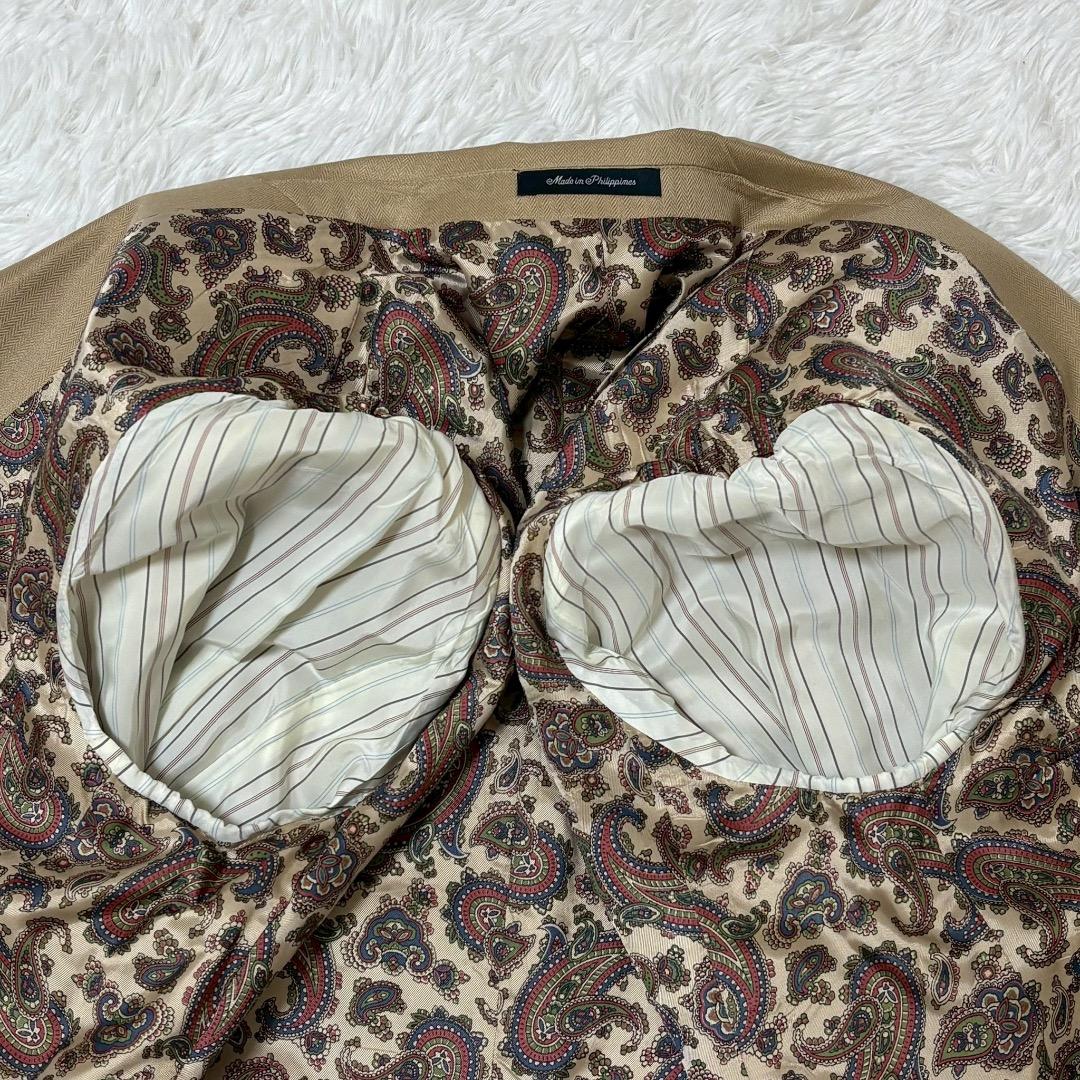 ◎美品 ローレンラルフローレン 希少デザイン ペイズリー 高級生地 春夏 麻混