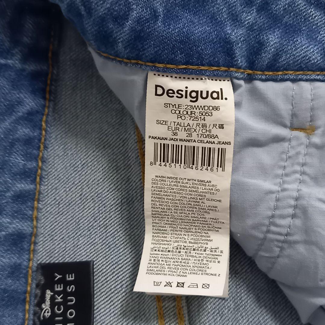 新品タグ付き Desigual × Disney 100周年限定 ミッキーデニム