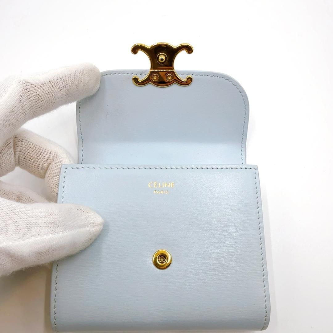 ◇セリーヌ◇レザー/トリオンフ/スモールウォレット/三つ折り財布/CELINE