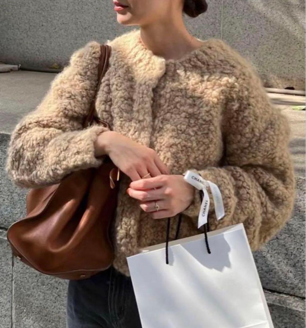 クラネ　TEDDY BEAR HAND KNIT TOPS