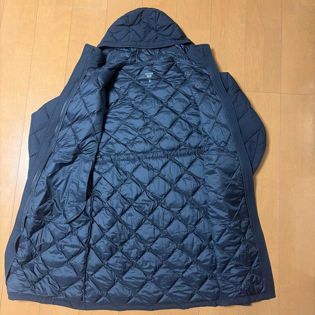 UNIQLO パフテック ロングコートリラックスフィット ブラックLサイズ 新品
