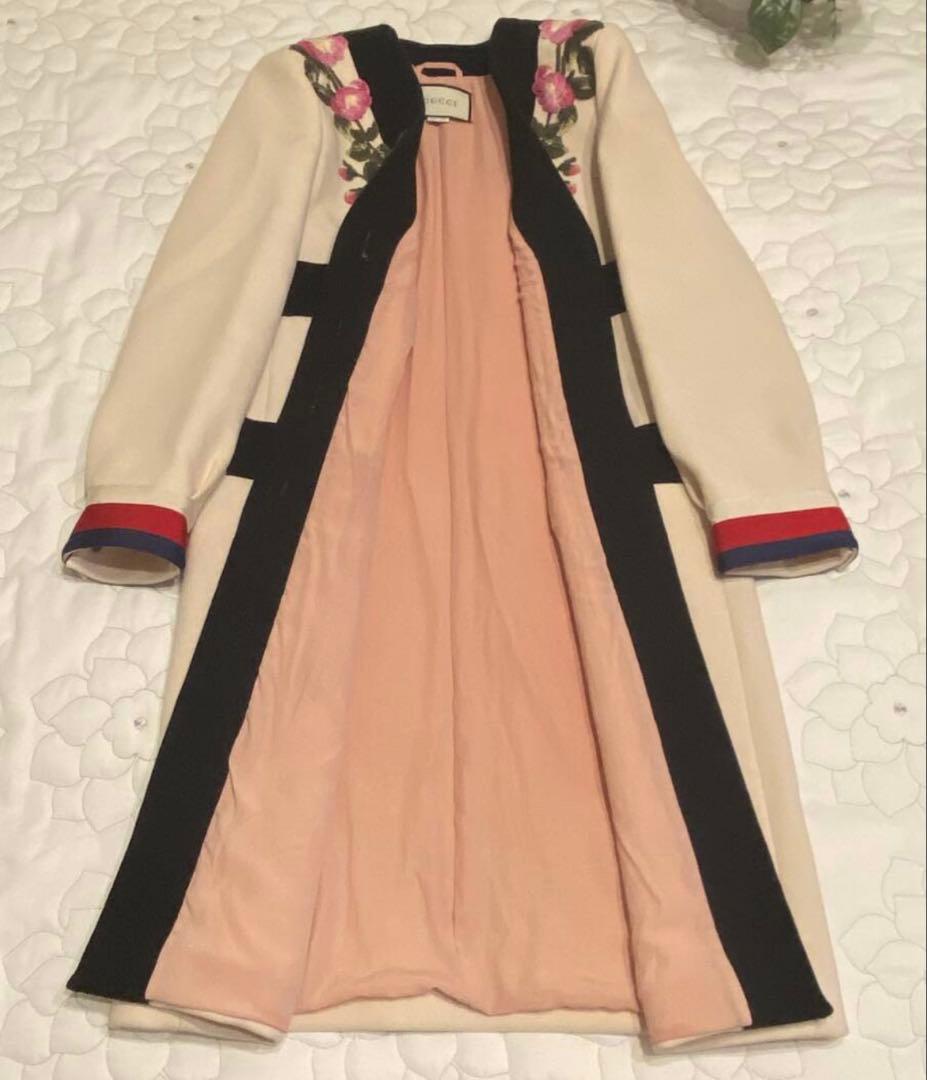 GUCCI(グッチ) 希少 アイボリー　フローラルモチーフ　春先コート　40