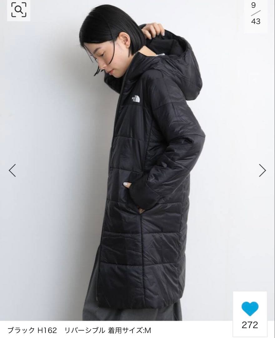 最終金額！THE NORTH FACE リバーシブル　ロングコート　M