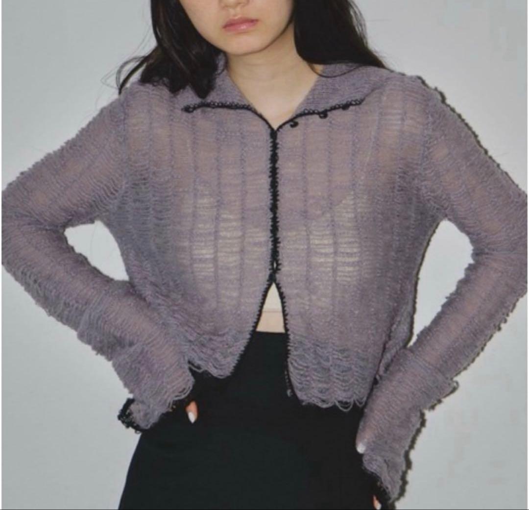 トップス TODAYFUL Mesh Jacquard Knitshirts