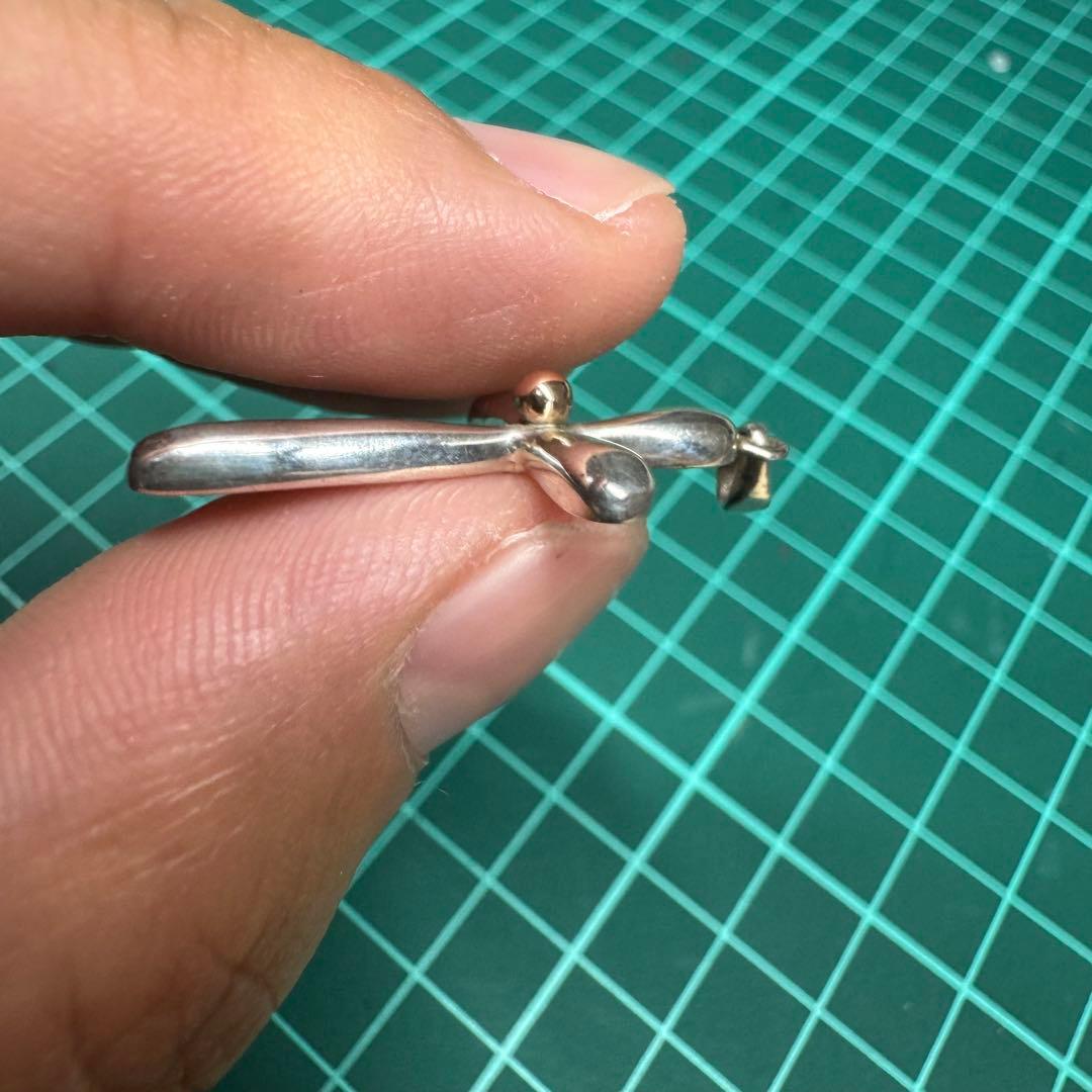 【k10×silver925】クロスネックレス ペンダントトップ