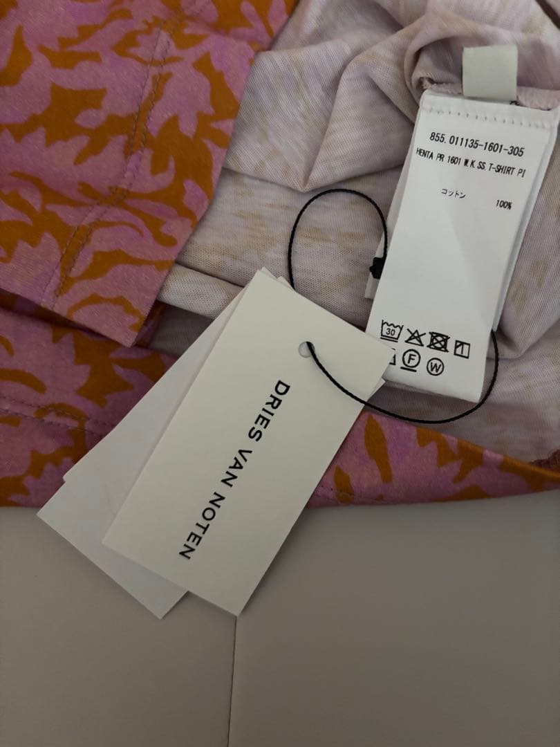 【難あり】新品未使用dries van noten 花柄プリントTシャツ