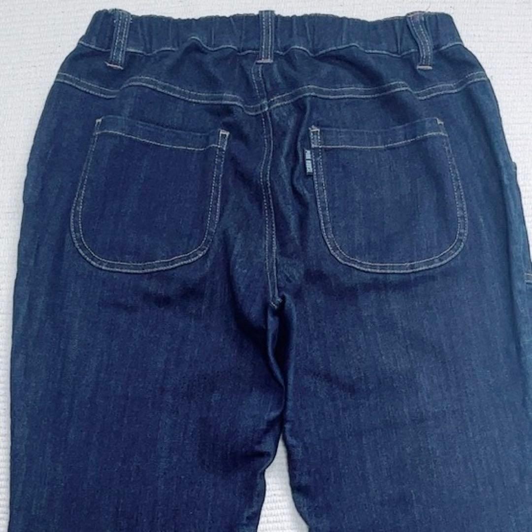 ピンクハウス　裾フリルデニムパンツ　リボン　ストレッチ　フレア　L　2024SS