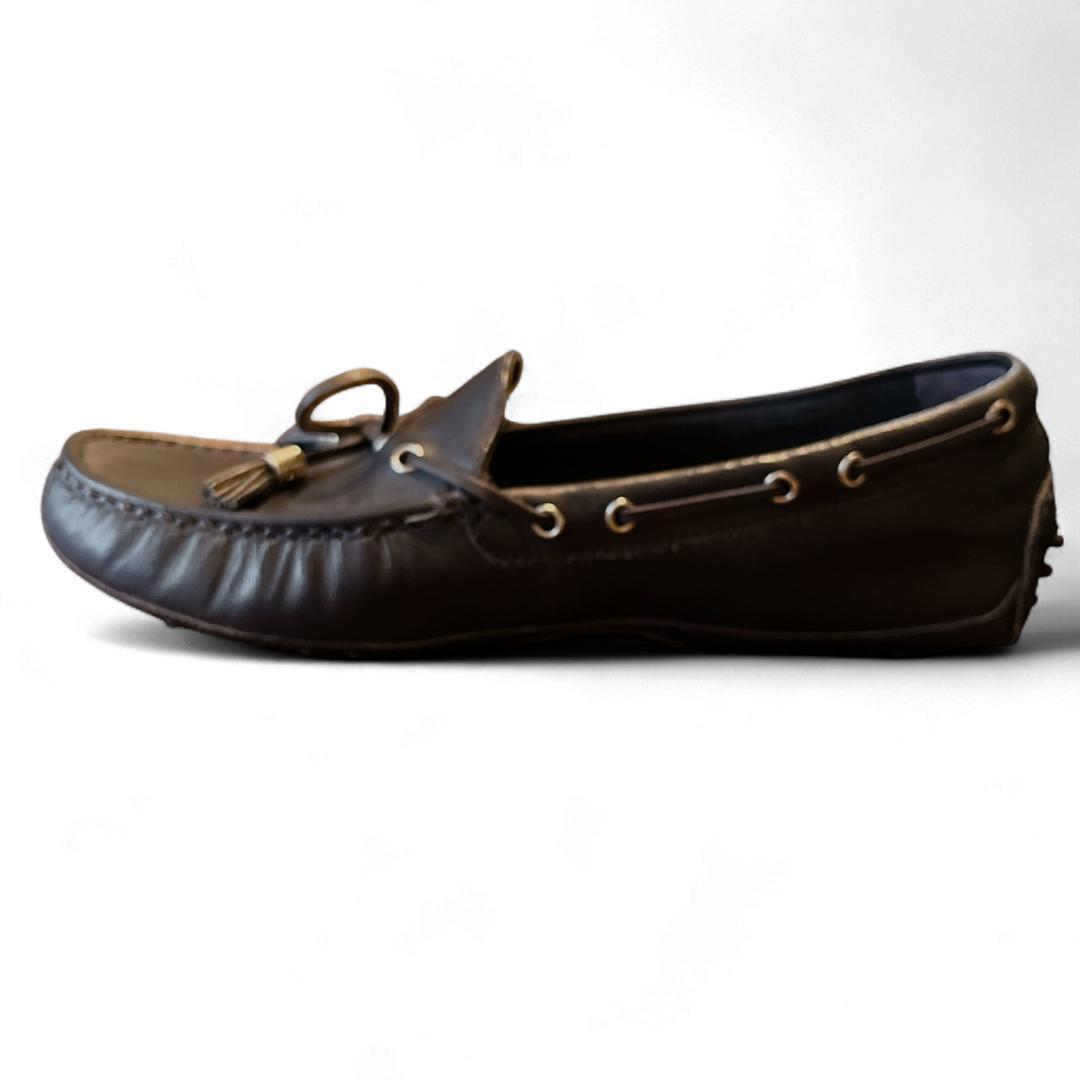 COLE HAAN ドライビングシューズ ネイビー 本革 タッセルローファー