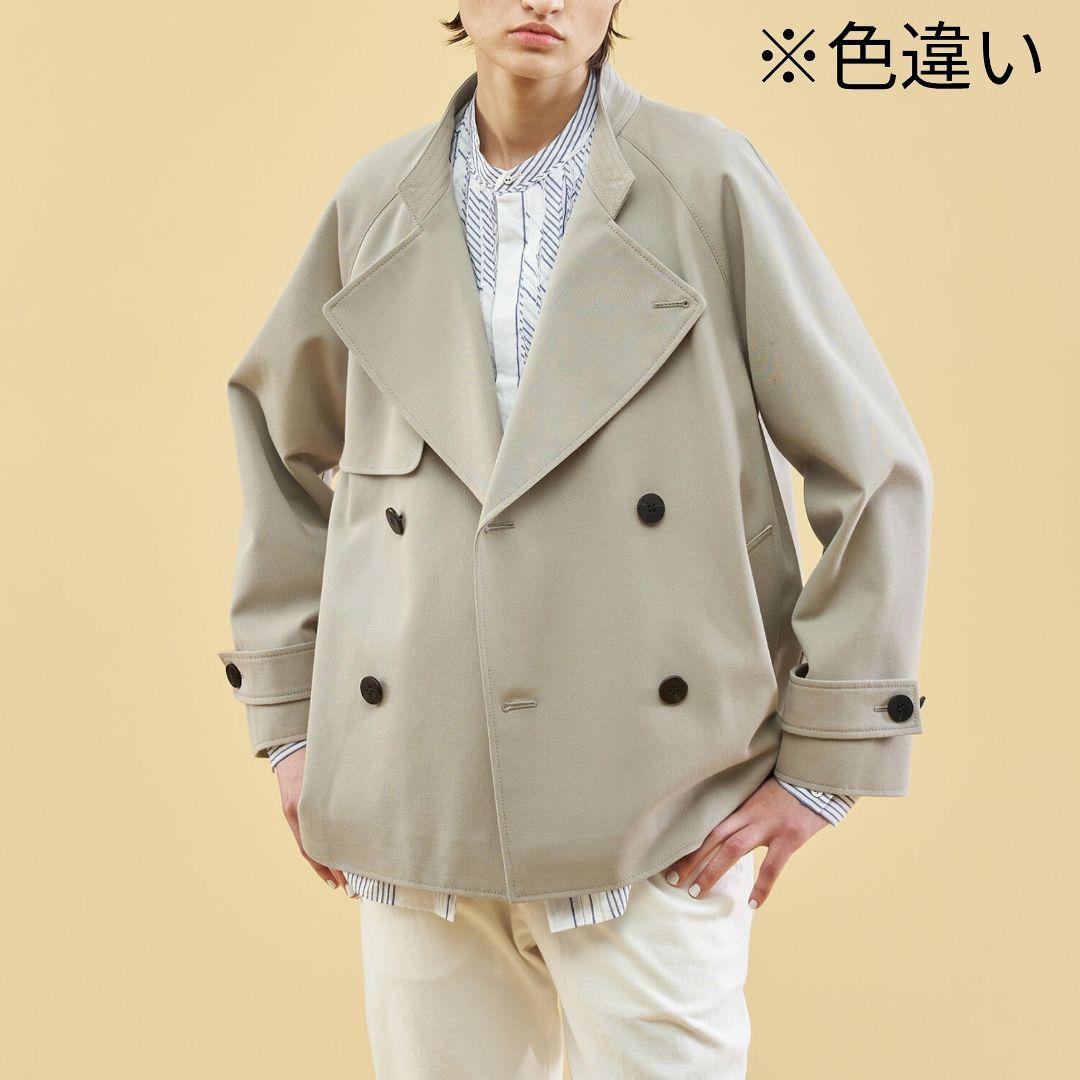 美品　GALERIE VIE　コットンウールギャバジン ショートトレンチコート