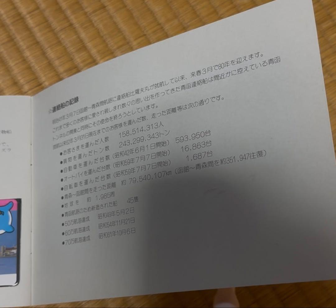 '87青函連絡船フィーバー　オレンジカード未使用