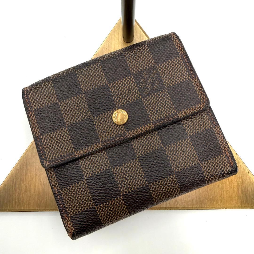 美品　LOUIS VUITTON ダミエ 二つ折り財布　ポルトフォイユ　エリーズ