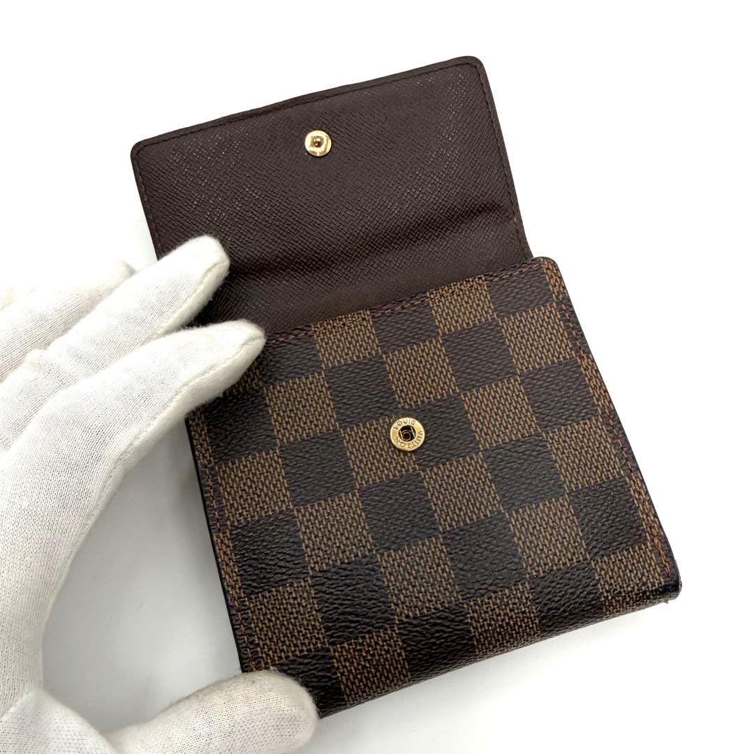 美品　LOUIS VUITTON ダミエ 二つ折り財布　ポルトフォイユ　エリーズ