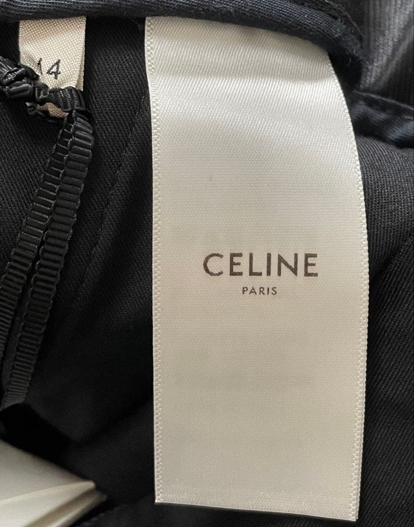 23AW CELINE ダブルブレストスーツ ダークネイビー シャドーストライプ