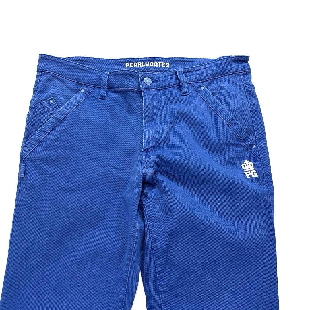 パーリーゲイツ　ロングパンツ　ブルー　5/L オールシーズン　メンズ