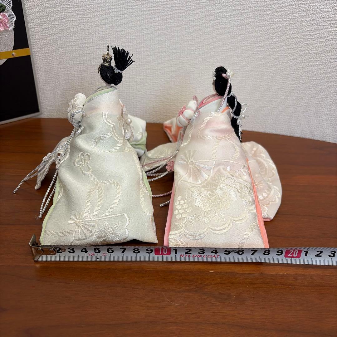 おばぁの手作りおひなさま　座り雛　白1