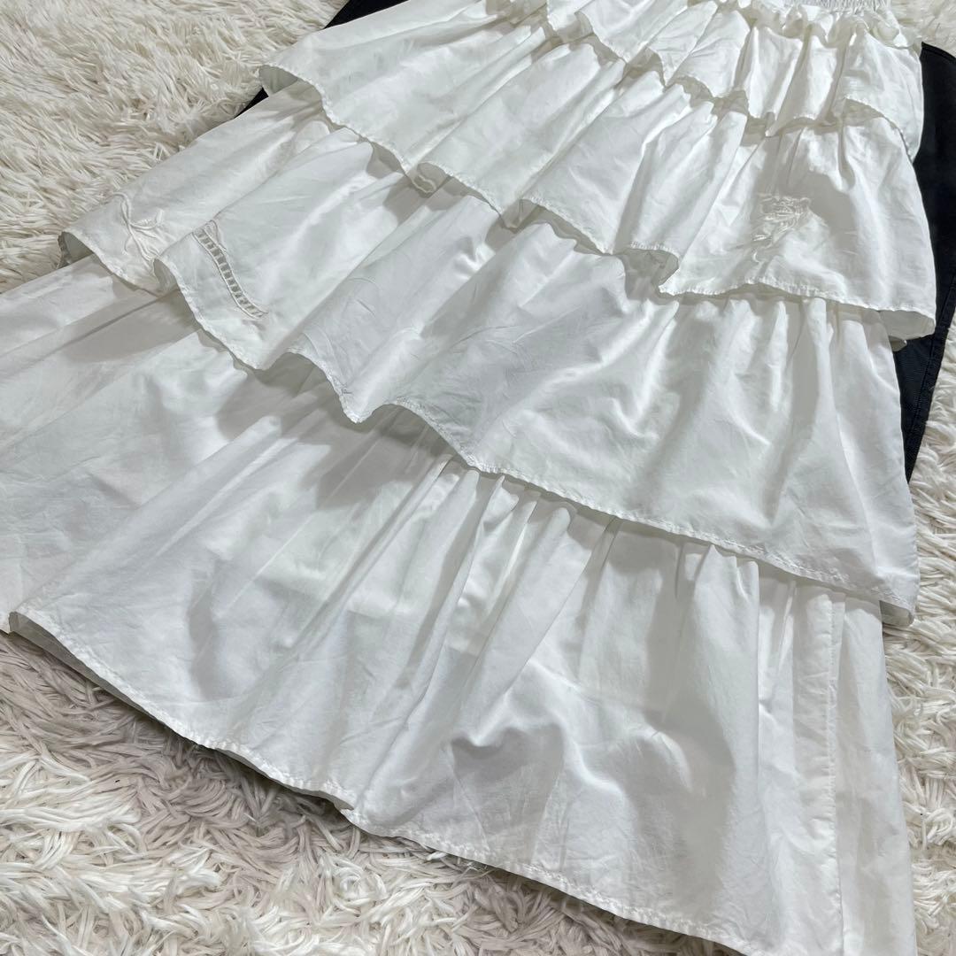 crinkle crinkle crinkle シルク混 ティアードスカート