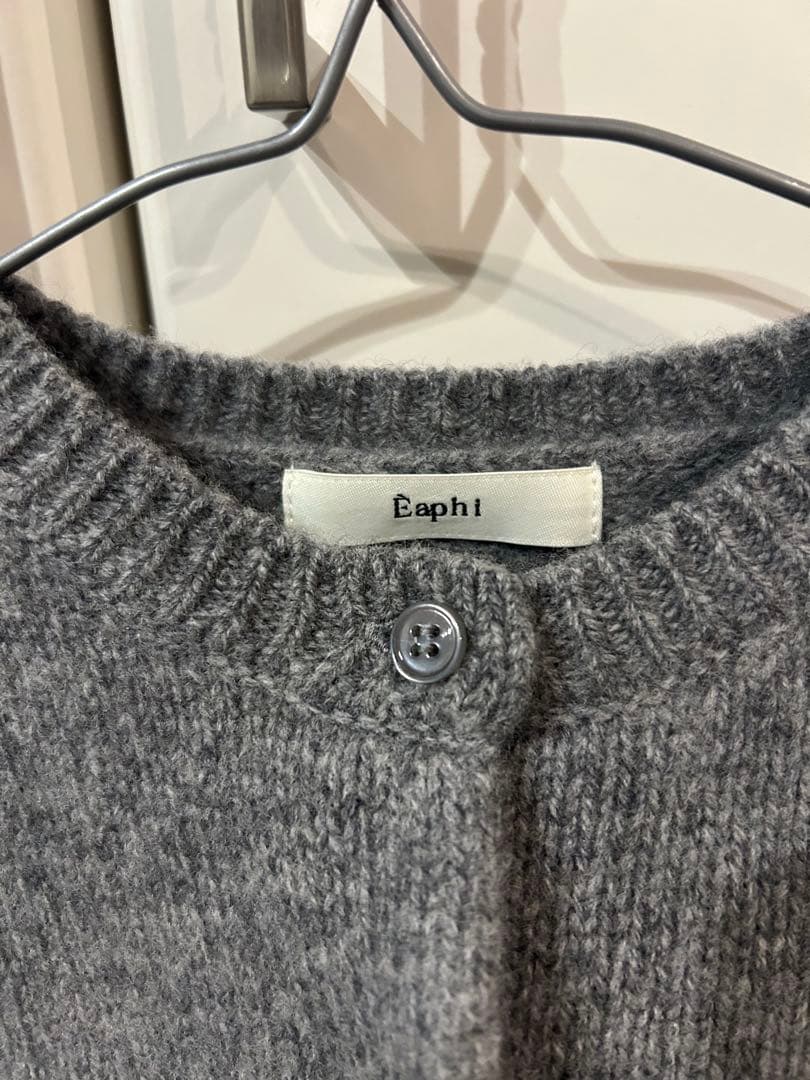 Eaphi ウールニットカーディガン グレー