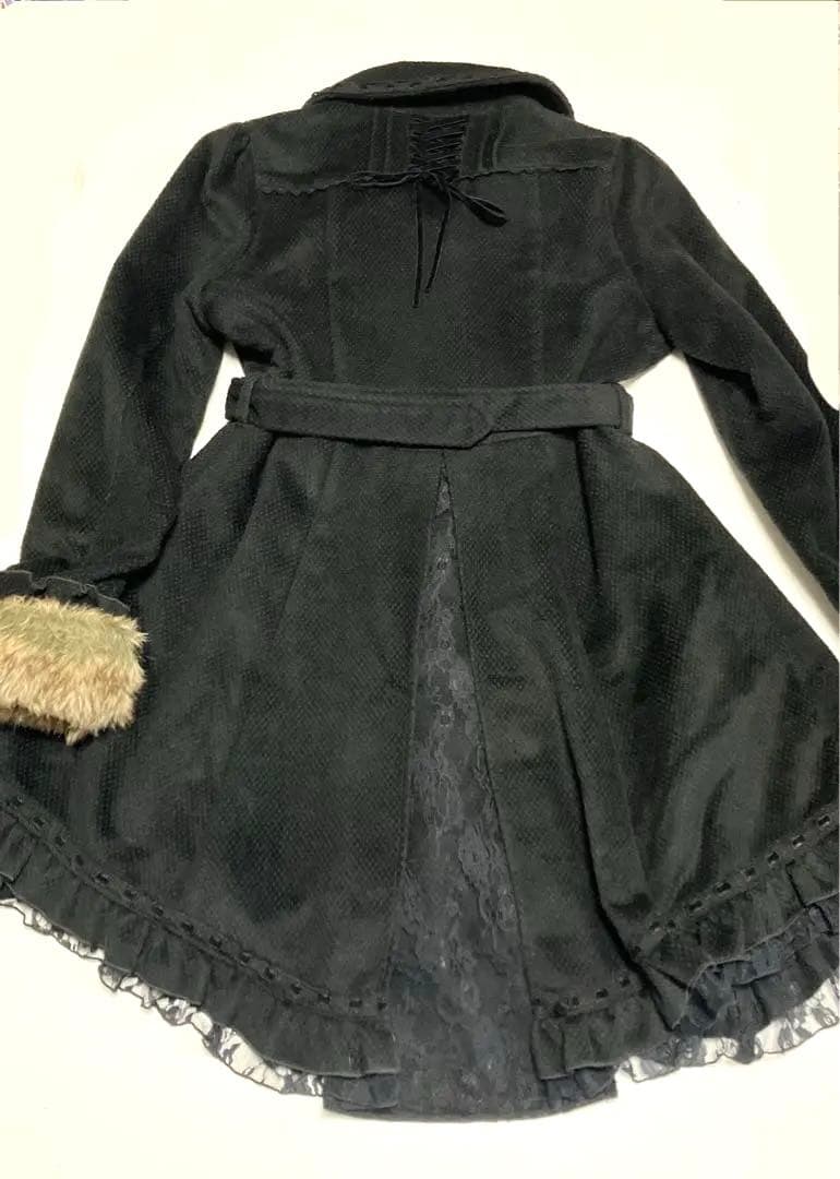 axes femme アクシーズファム 姫フレア レースアップ コート L