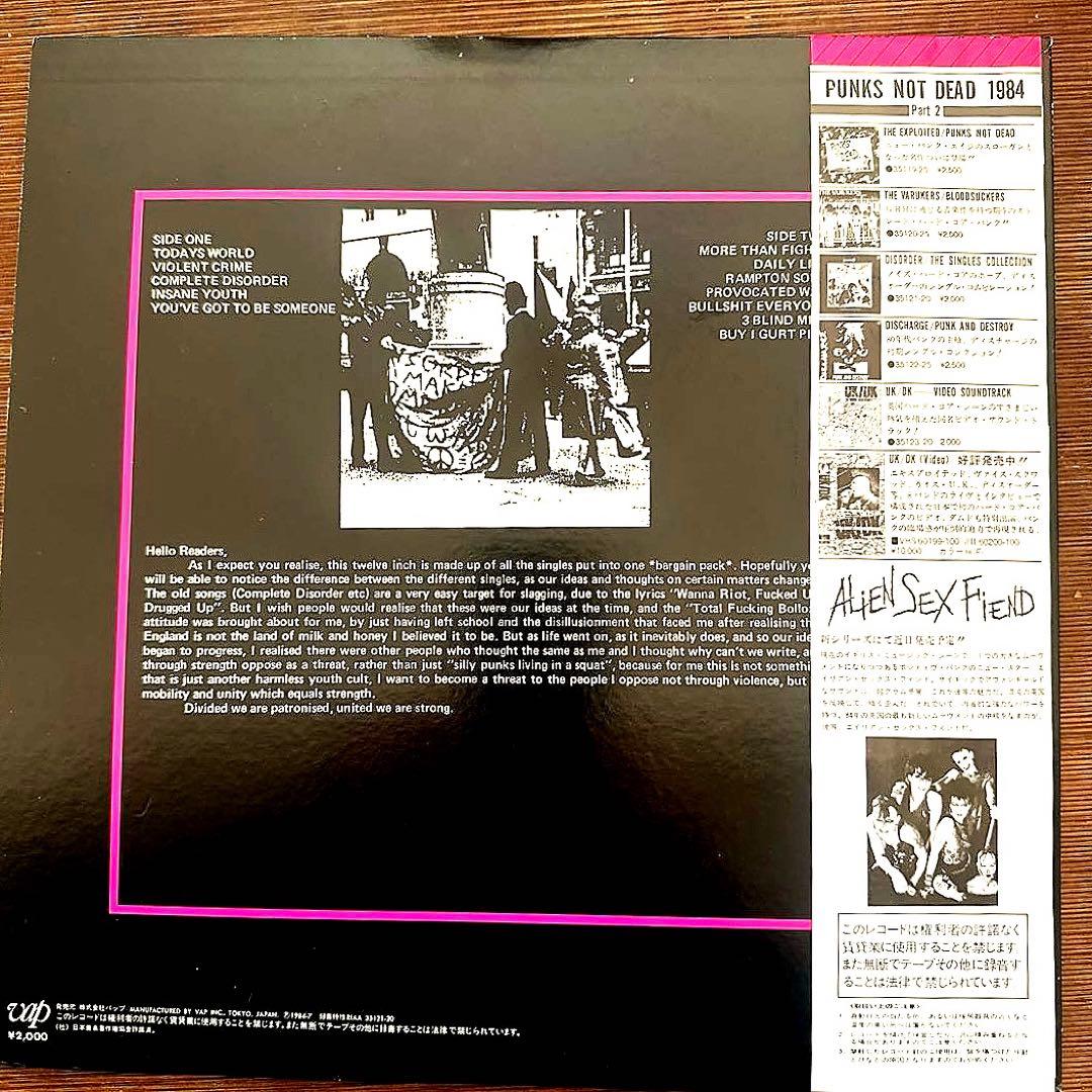 洋楽 DISORDER /THE SINGLES COLLECTION /LP