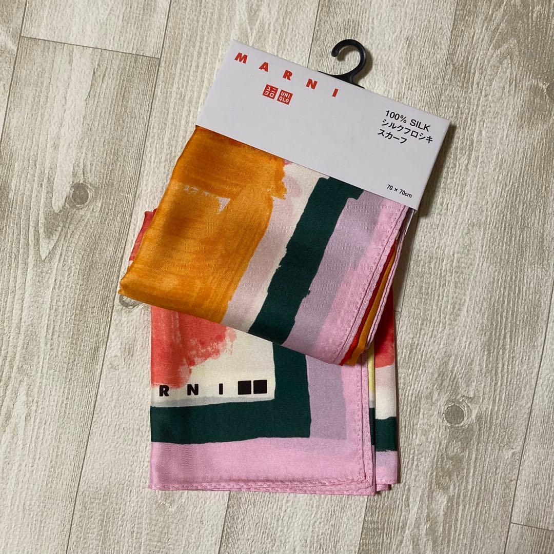 お買い得 MARNI ユニクロ シルクフロシキスカーフ 6枚セット コンプリート
