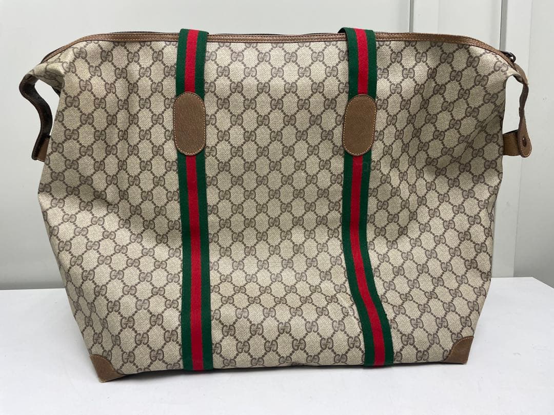GUCCI オールドグッチ　ボストンバッグ　GGキャンバス