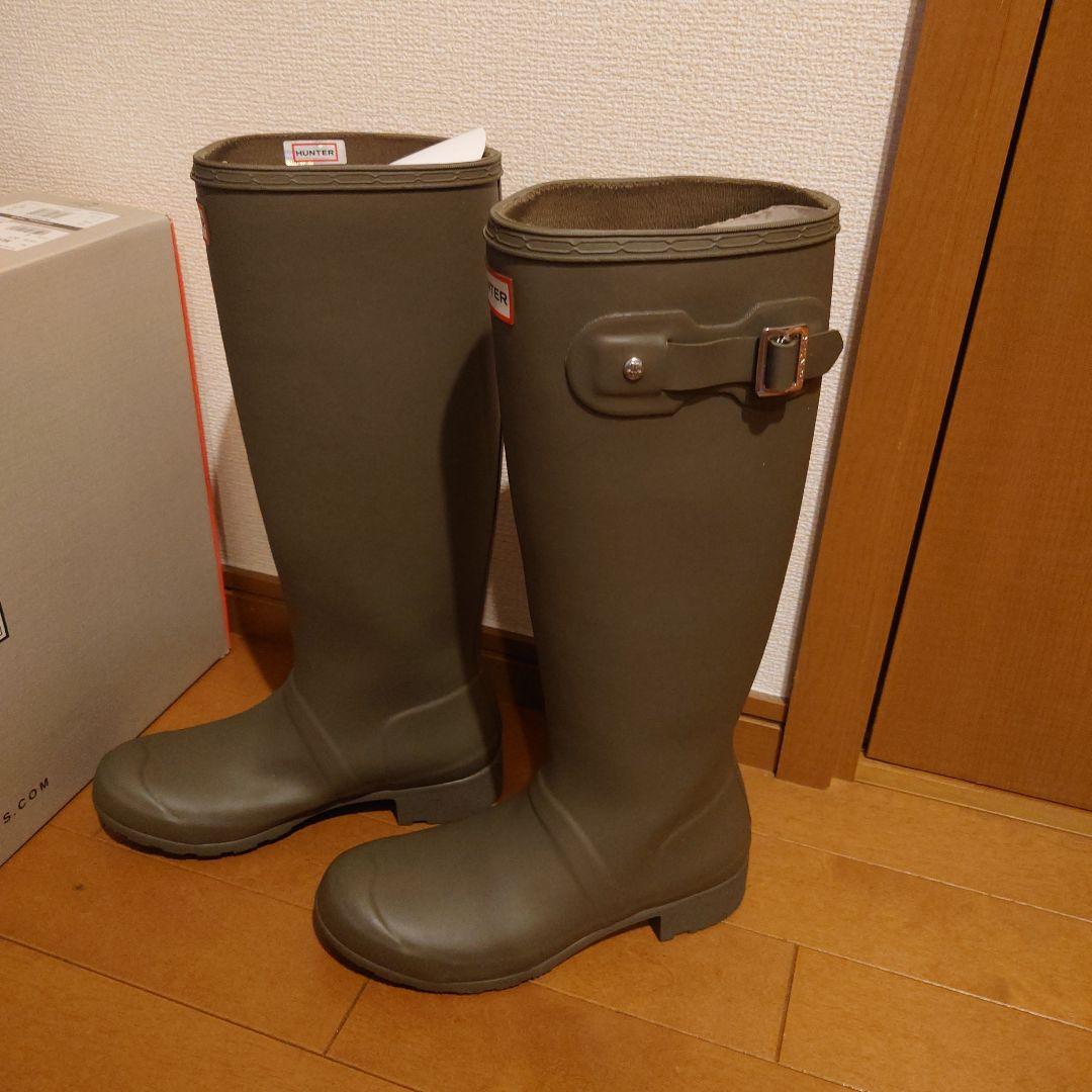 新品 HUNTER オリジナルトール オリーブ 長靴