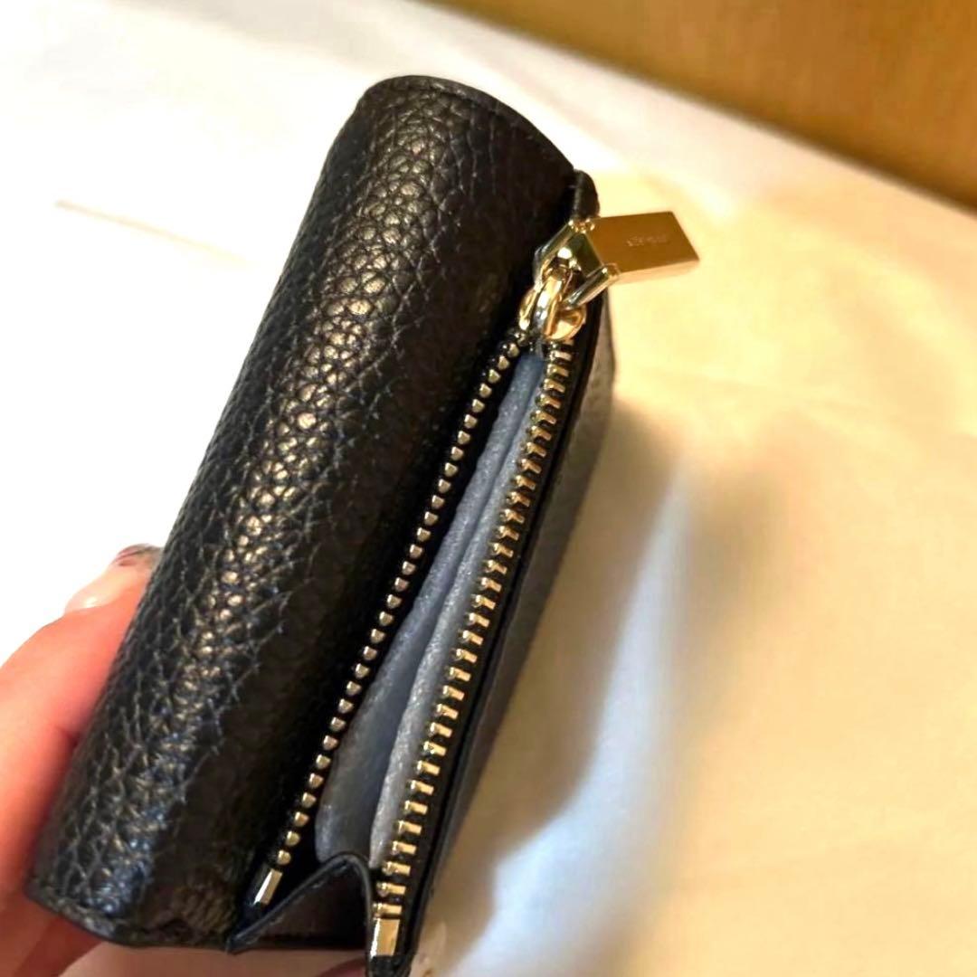 kate spade ブラック三つ折り財布