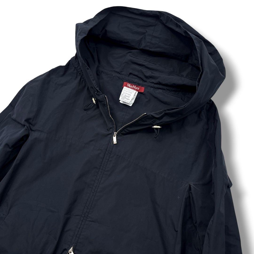 【美品】MAXMARA マックスマーラ ナイロン 　モッズコート　ジャケット　黒