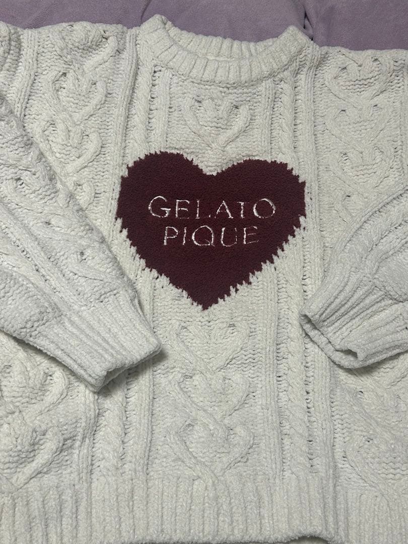 GELATO PIQUE バレンタイン ハートアランプルオーバーセットジェラピケ