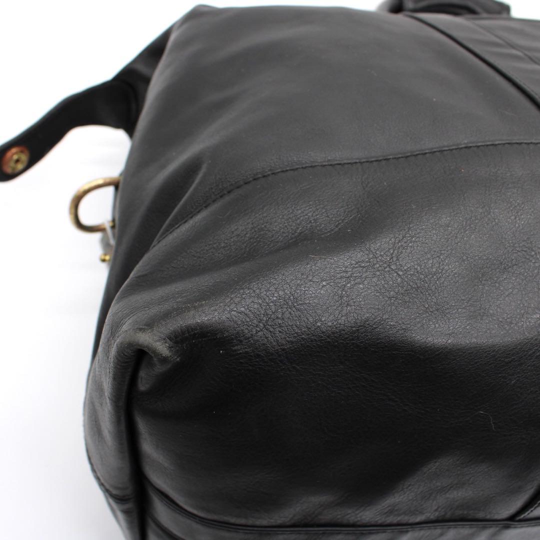 【良品】COACH ボストンバッグ トラベルバッグ レザー ヴィンテージ 黒色