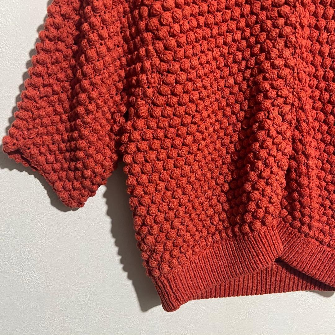 美品 clane 3D DOT HALF SLEEVE KNIT CARDIGA