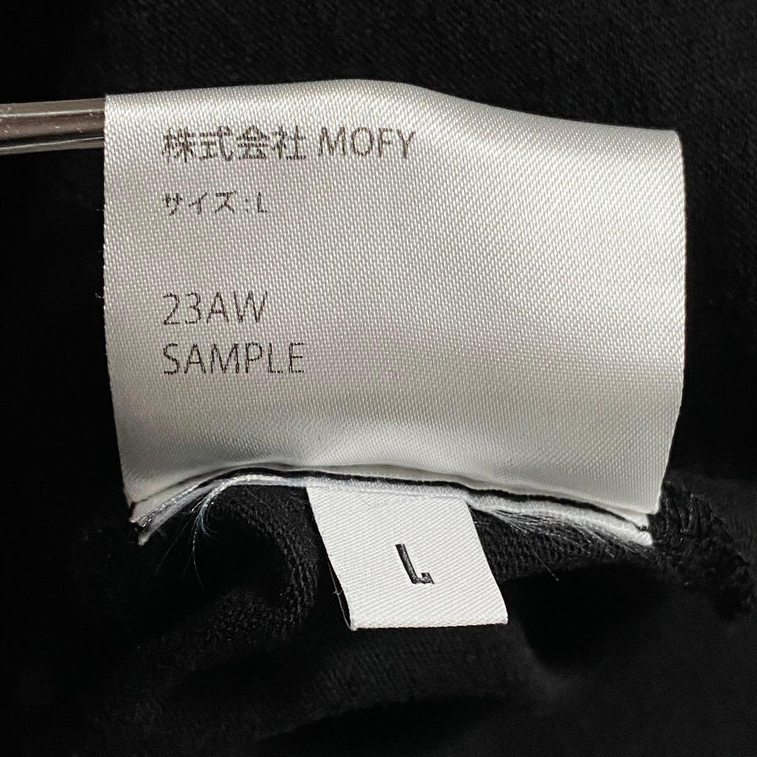 A19071 極美品 シークエル 23AW 花柄筆記体ロゴTシャツ 黒L