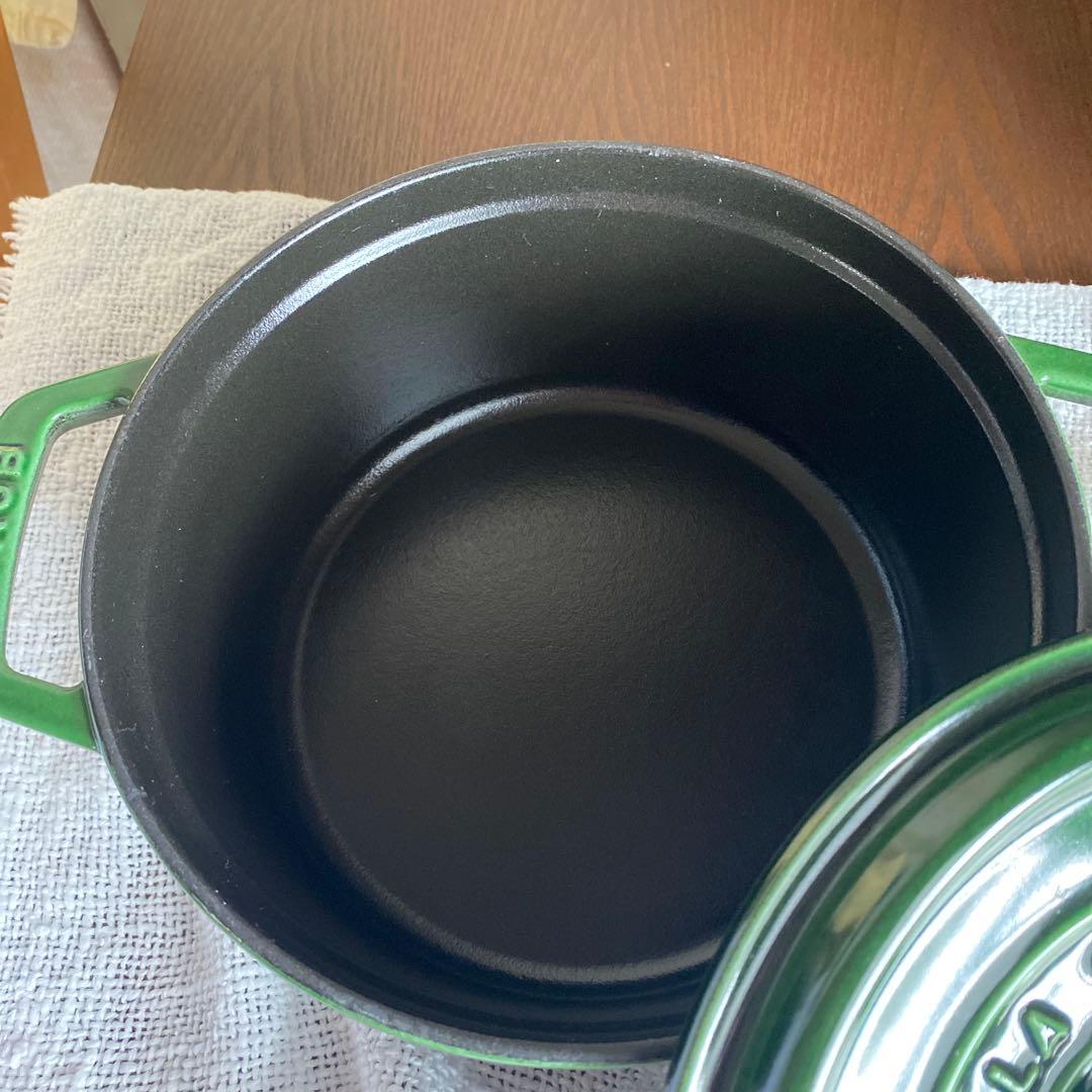 Staub ストウブ　両手鍋　18cm バジルグリーン