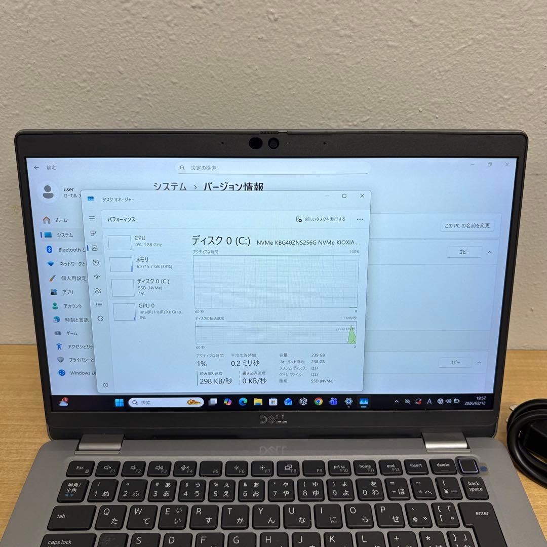 Dell Latitude5330 12世代i5 16/256GB タッチパネル