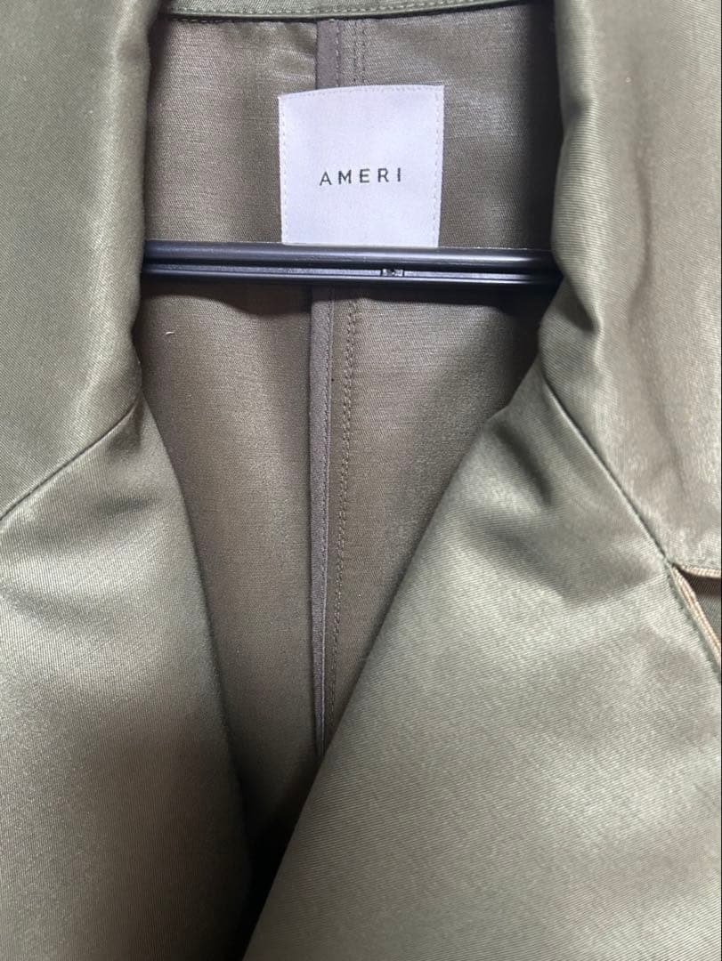 AMERI オリーブグリーン トレンチコート