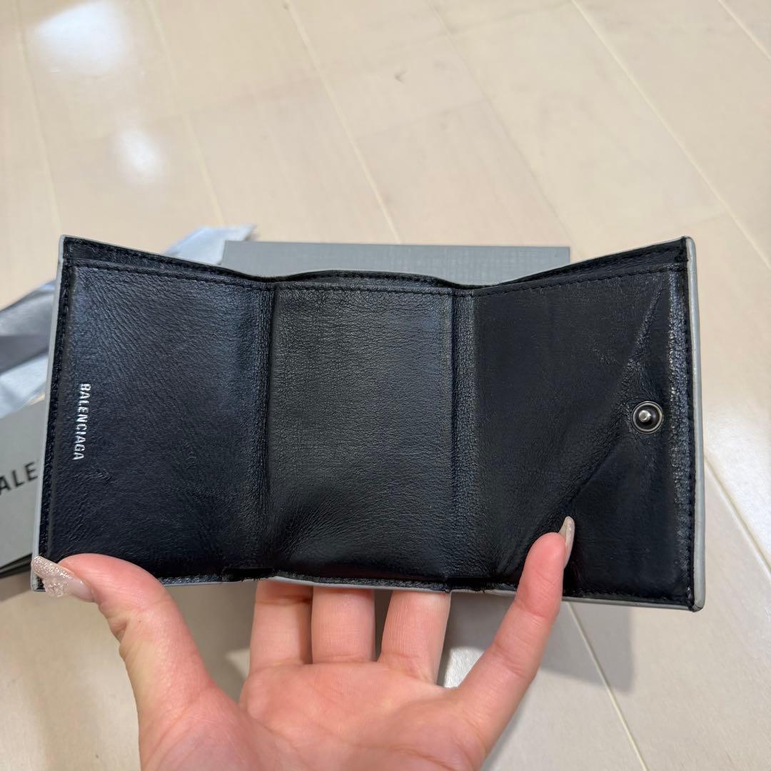 BALENCIAGA 3つ折り財布 クロコ型押し