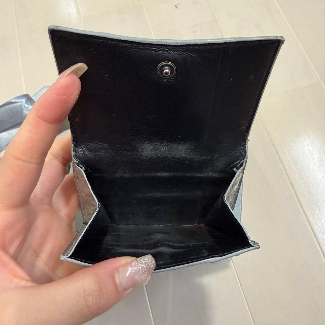 BALENCIAGA 3つ折り財布 クロコ型押し