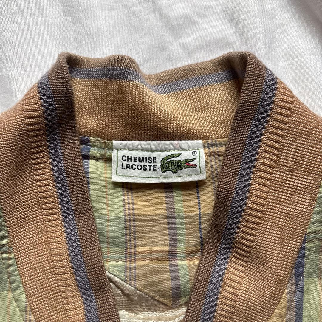 90s CHEMISE LACOSTE チェック　ブルゾン　ジャケット