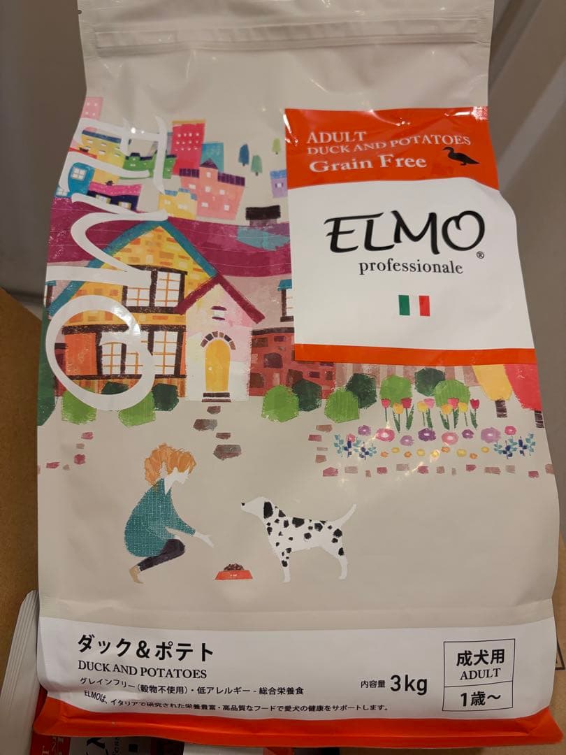 値下げELMOダック&ポテトドッグフード3kg ×1袋.800g×2