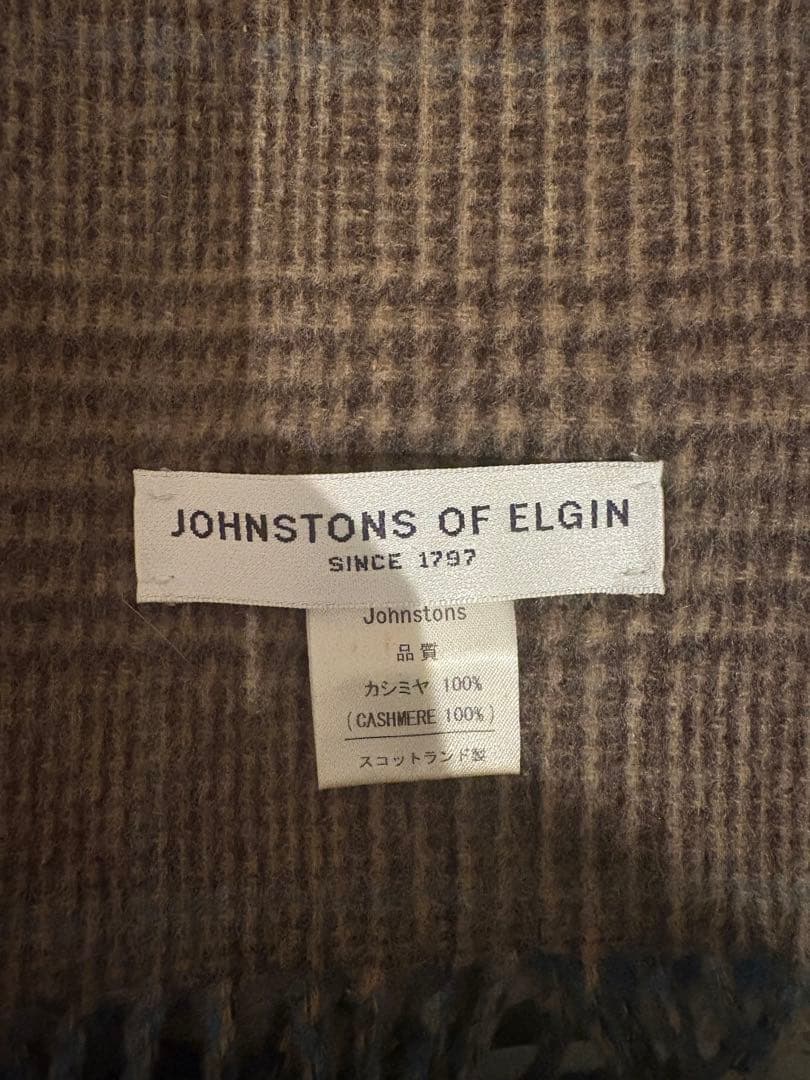 JOHNSTONS カシミヤ100% マフラー グレンチェック