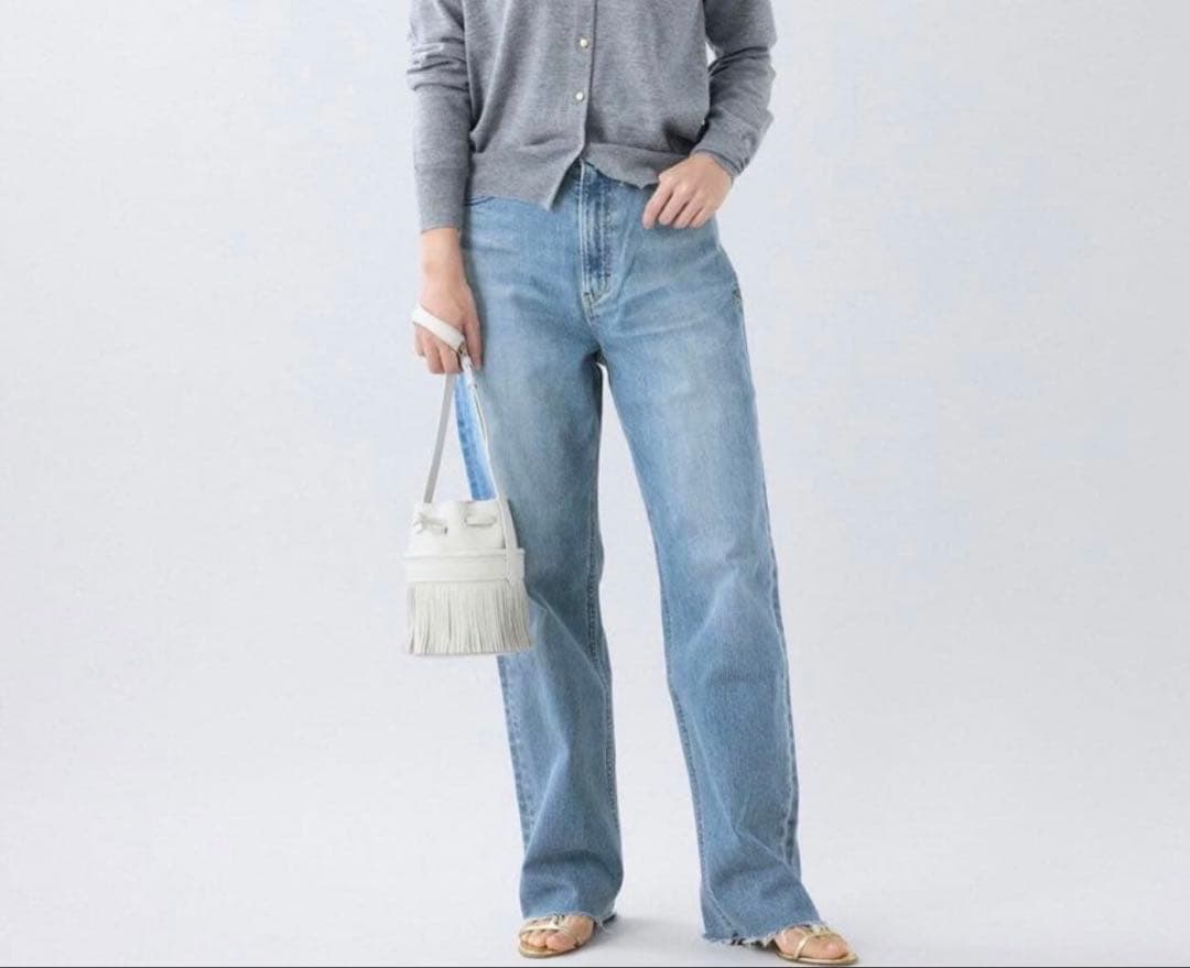 美品YANUK/ヤヌーク IENA別注 LEA ストレートデニム 25 CMS