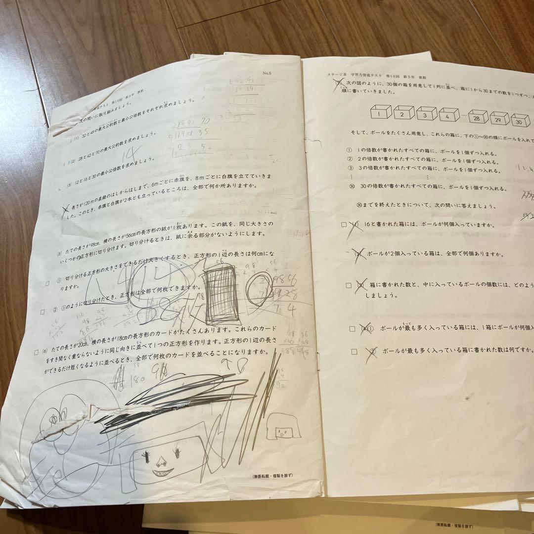 日能研　2025年　5年生　育成テスト　公開模試 期間講習テスト　全解答付